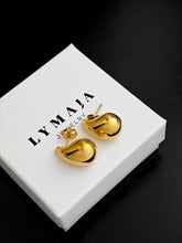 Big Drop Ohrringe in Tropfen Form in gold aus Edelstahl von Lymaja Jewelry